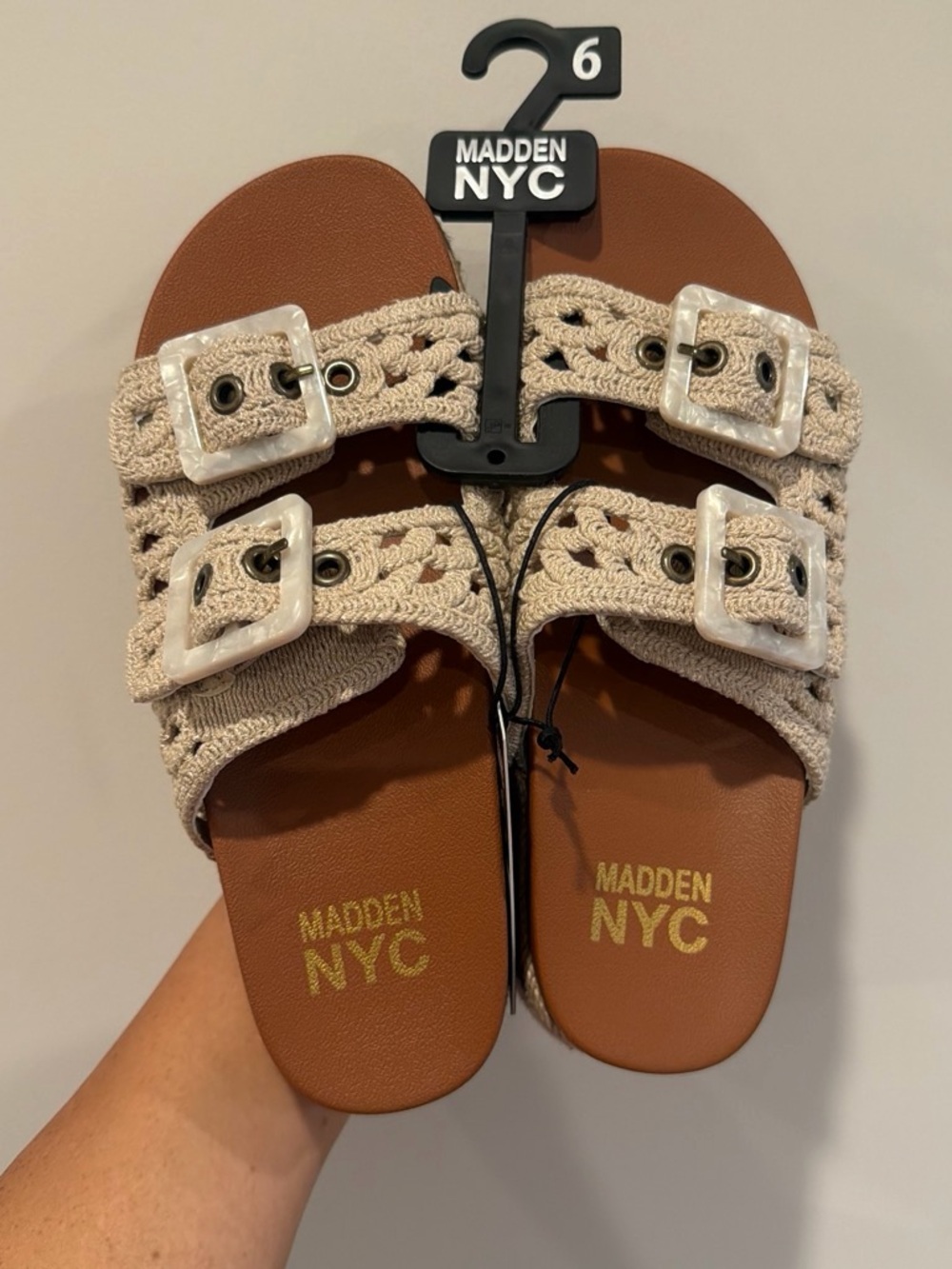 🎀MADDEN NYC~Women’s Woven Footbed SIZE 6